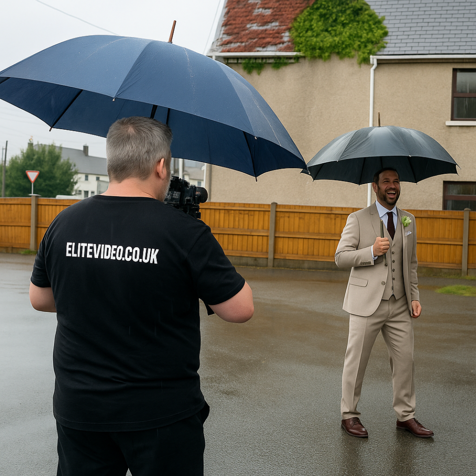 Rainy Wedding Shoot Behind the Scenes